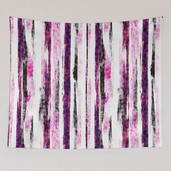 Item preview, ABSTRACT TEXTURED PINK & BLACK STRIPES designed and sold by STUDIOFLOW.