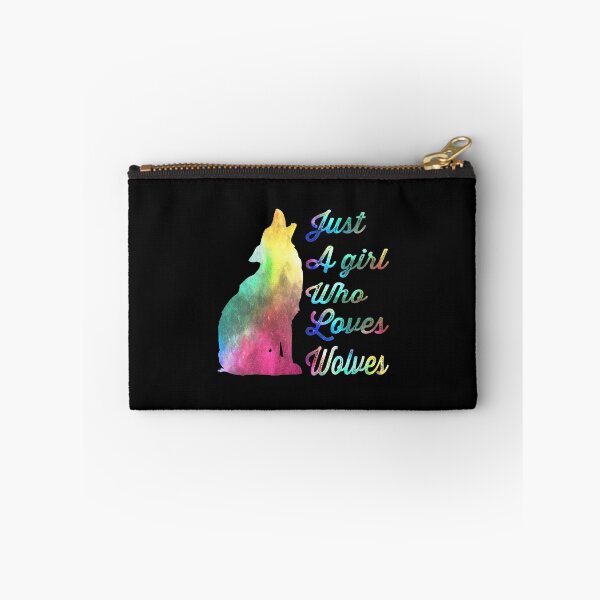 Item preview, Just A Girl Who Loves Wolves Essential Sticker designed and sold by Love2MakeArt.