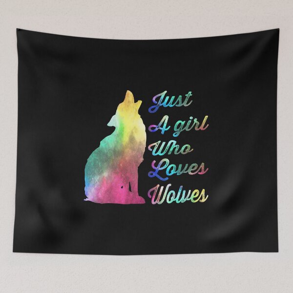 Item preview, Just A Girl Who Loves Wolves Essential Sticker designed and sold by Love2MakeArt.