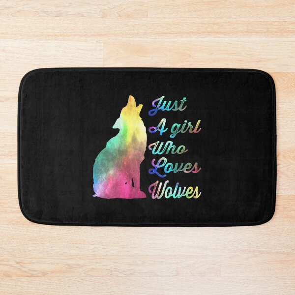 Item preview, Just A Girl Who Loves Wolves Essential Sticker designed and sold by Love2MakeArt.