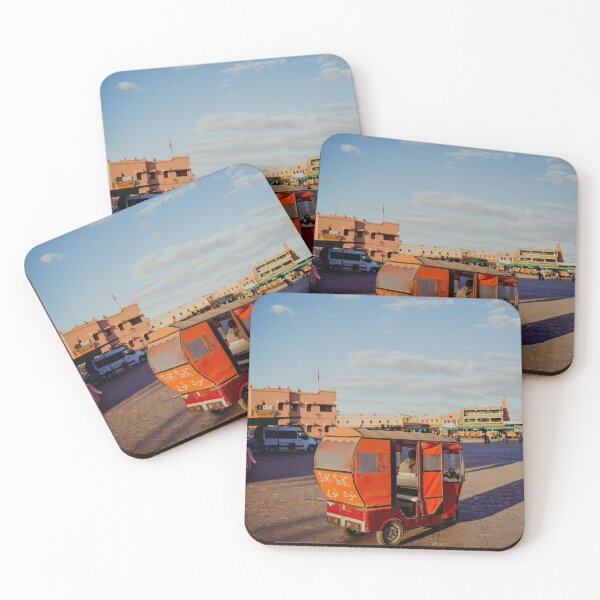 Item preview, tuk tuk in Marrakech medina Jemaa el fna squre designed and sold by Morocco Marrakech Photo Prints.
