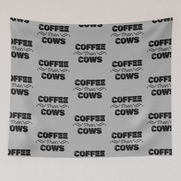 Item preview, Coffee then Cows Design (black version) designed and sold by kickwear-com.