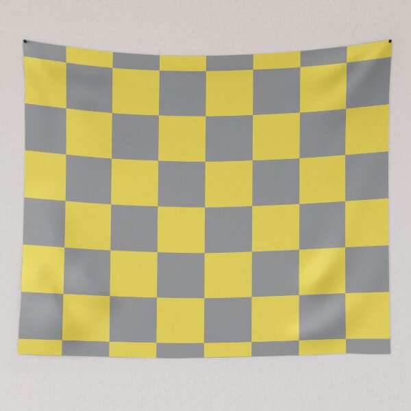 Item preview, Minimal pattern with checkered tiles in yellow and gray designed and sold by acidmit.