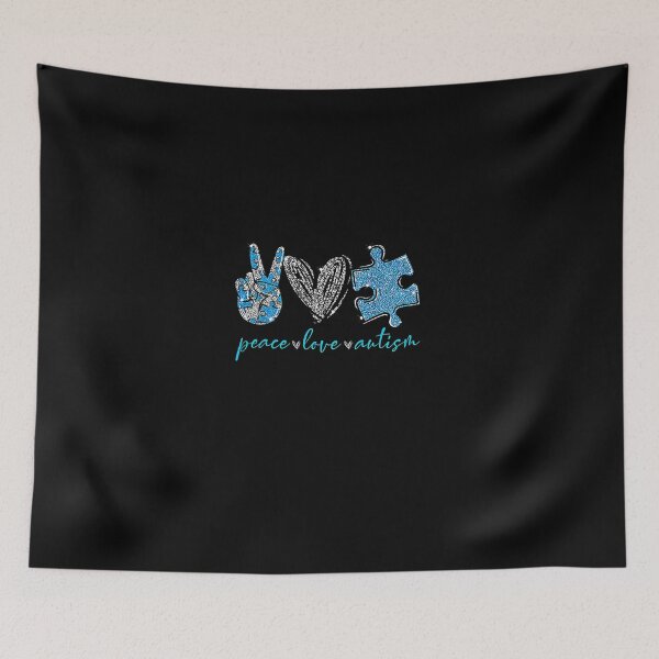 Item preview, Peace Love Autism Autism Awareness designed and sold by Ibettson Justine.