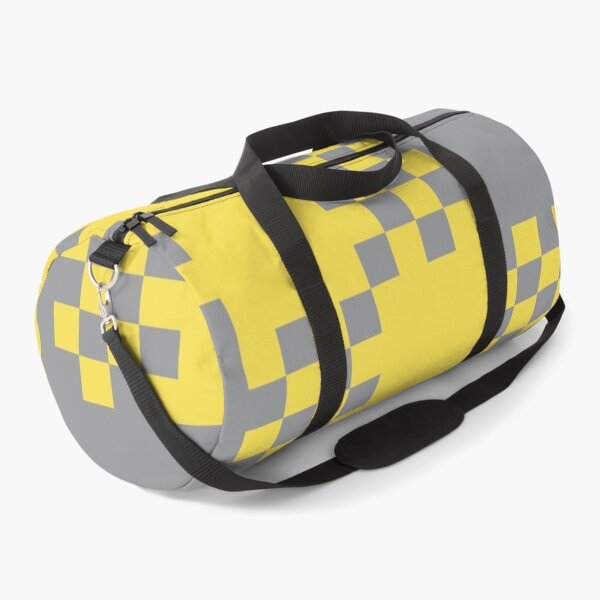 Item preview, Checkered tiles in a minimal pattern in yellow and gray designed and sold by acidmit.
