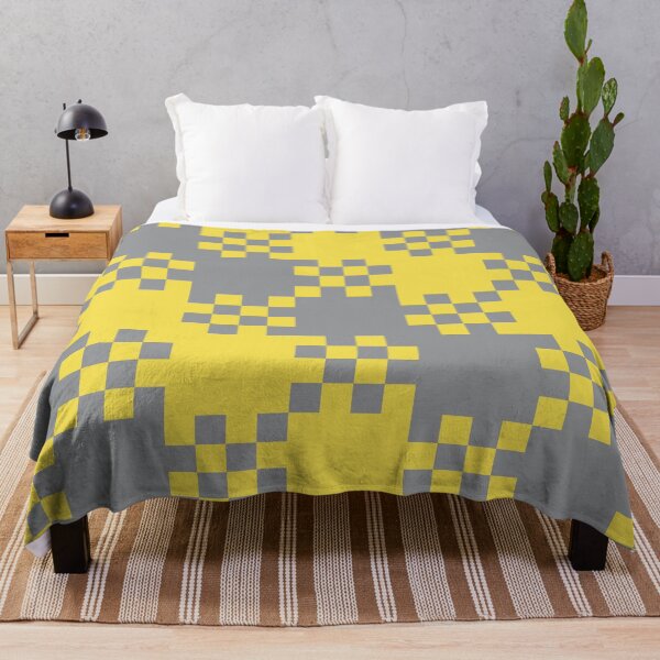 Item preview, Checkered tiles in a minimal pattern in yellow and gray designed and sold by acidmit.