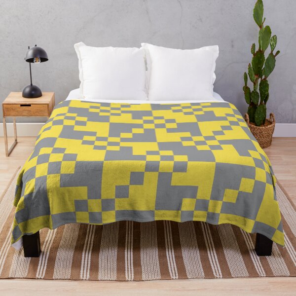 Item preview, Checkered tiles in a simple pattern in yellow and gray designed and sold by acidmit.