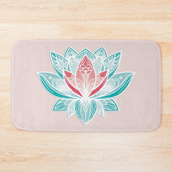 Item preview, Lotus Mandala (Teal and Raspberry Red) designed and sold by squishyrainbow.