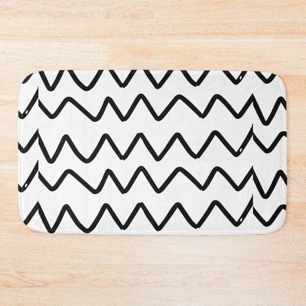 Item preview, Black zigzags line pattern on white background designed and sold by Giree07.
