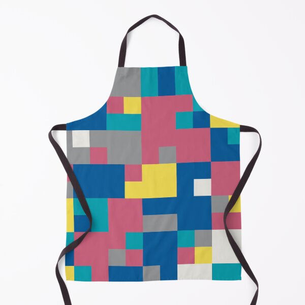 Item preview, Abstract mosaic with checkered tiles in random yellow and gray color palette variation designed and sold by acidmit.