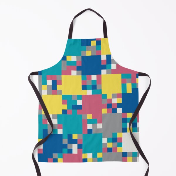 Item preview, Checkered tiles in an abstract mosaic in random yellow and gray color palette variations designed and sold by acidmit.