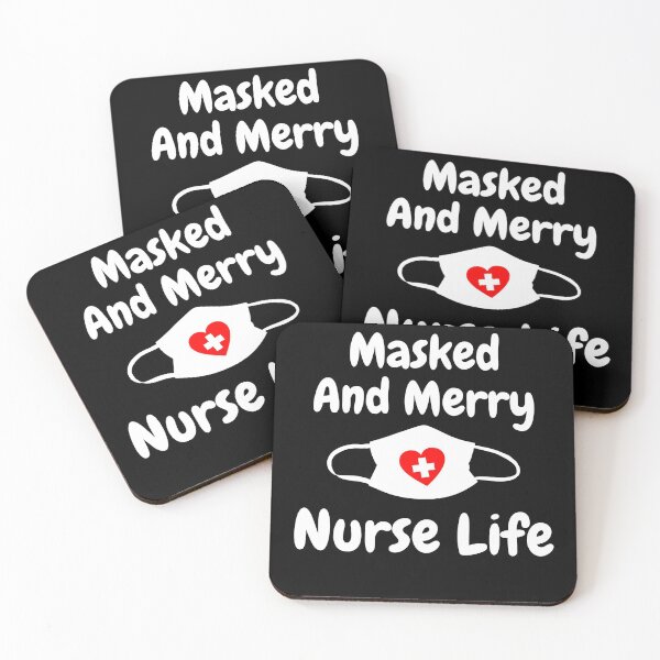 Item preview, Masked And Merry Nurse Life | Christmas Nursing | Custom Job | Funny Nurse Squad designed and sold by BECOOOL.