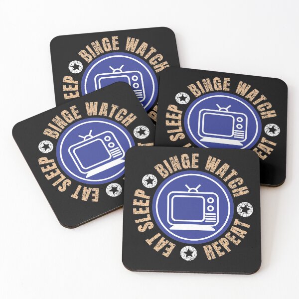 Item preview, PROFESSIONAL BINGE WATCHER round designed and sold by ThemeBros.