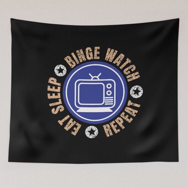 Item preview, PROFESSIONAL BINGE WATCHER round designed and sold by ThemeBros.