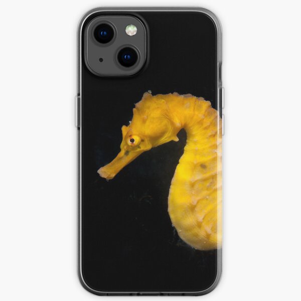 Golden seahorse iPhone Soft Case