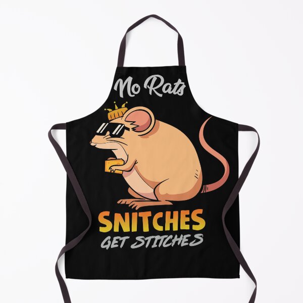 Item preview, No Rats snitches get stitches cool mouse shirt designed and sold by Grinover.