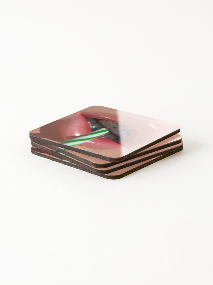 Thumbnail 4 of 5, Coasters (Set of 4), Luscious Tease designed and sold by Rivaliant.