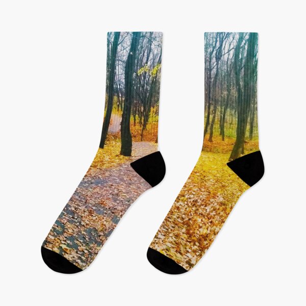 Item preview, Way through a bright autumn forest designed and sold by helenkaiy.
