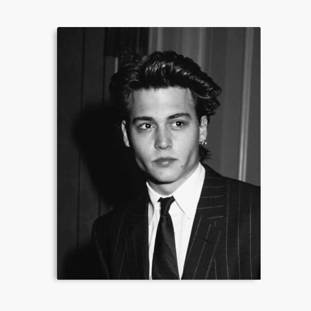 Johnny Depp Young Black And White Photographic Print By Moderngart Redbubble