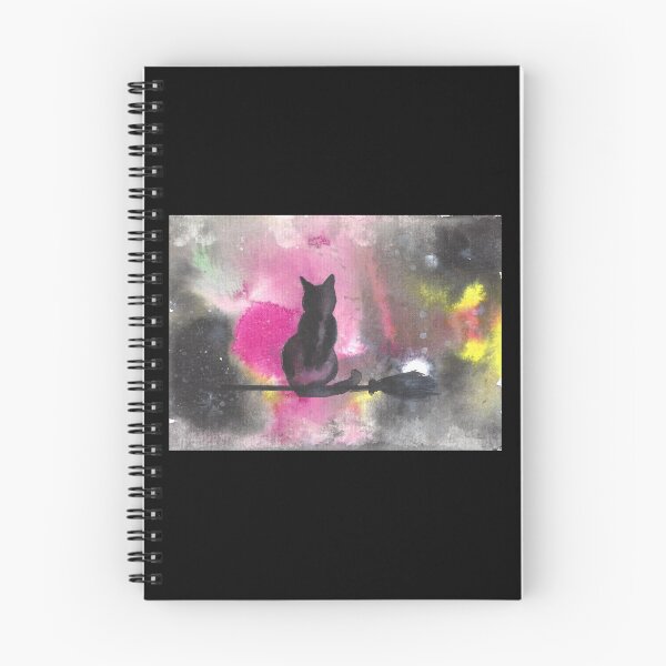 Aperçu de l'œuvre Chat sur balai de sorcière créée et vendue par TableArt.