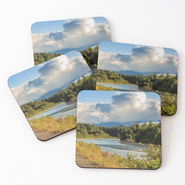 Item preview, Looking downstream on the Kitimat River in the evening sun, British Columbia, Canada. designed and sold by SnapTPhotograph.