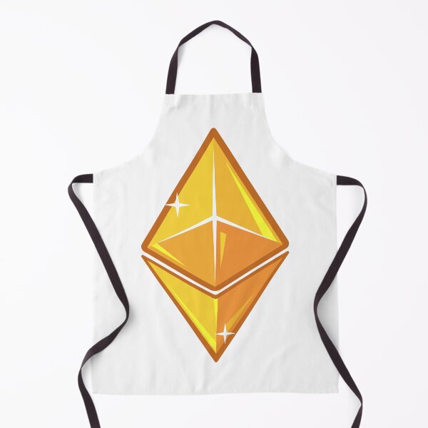 Item preview, Yellow Ethereum cartoon logo designed and sold by PremiumCrypto.