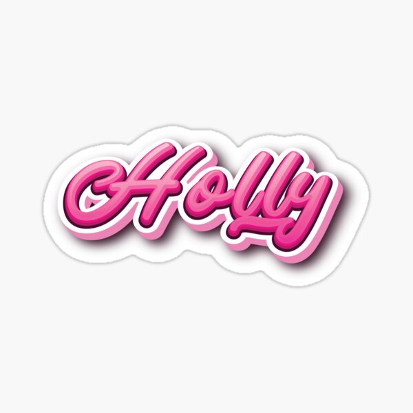 Preppy Holly Christmas Gift Sticker