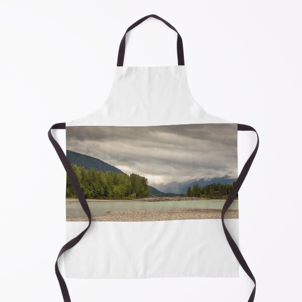 Item preview, Flat, glacial blue back channel on the Skeena River at Gravel Yard Point, Terrace, British Columbia, Canada designed and sold by SnapTPhotograph.