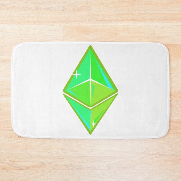 Item preview, Green Ethereum cartoon logo designed and sold by PremiumCrypto.