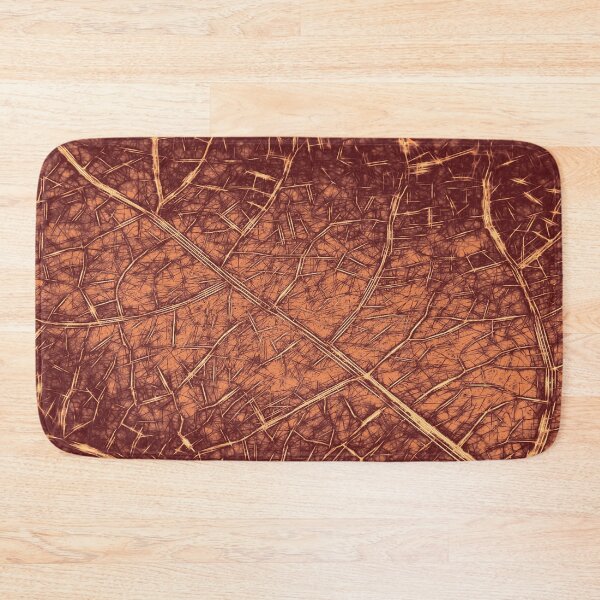Luxurious plant structure - copper Bath Mat