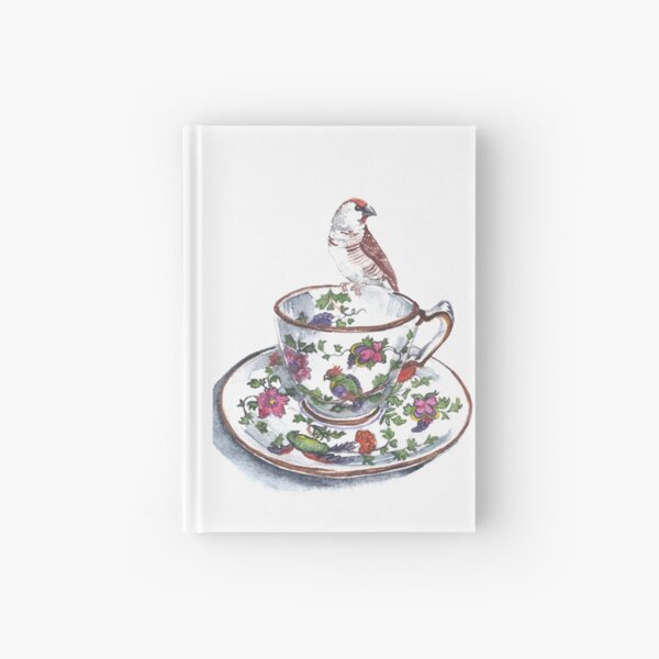 High Tea Plum Headed Finch Hardcover Journal
