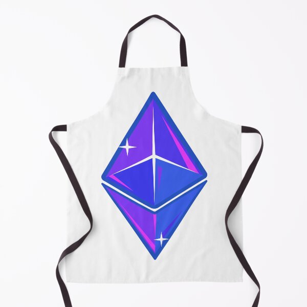 Item preview, Blue Ethereum cartoon logo designed and sold by PremiumCrypto.