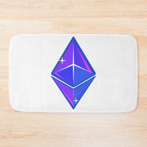 Item preview, Blue Ethereum cartoon logo designed and sold by PremiumCrypto.