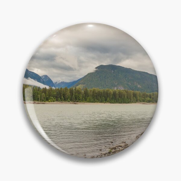 Item preview, The Skeena River at Shames Mountain on a cloudy day in the summer, in British Columbia, Canada. designed and sold by SnapTPhotograph.