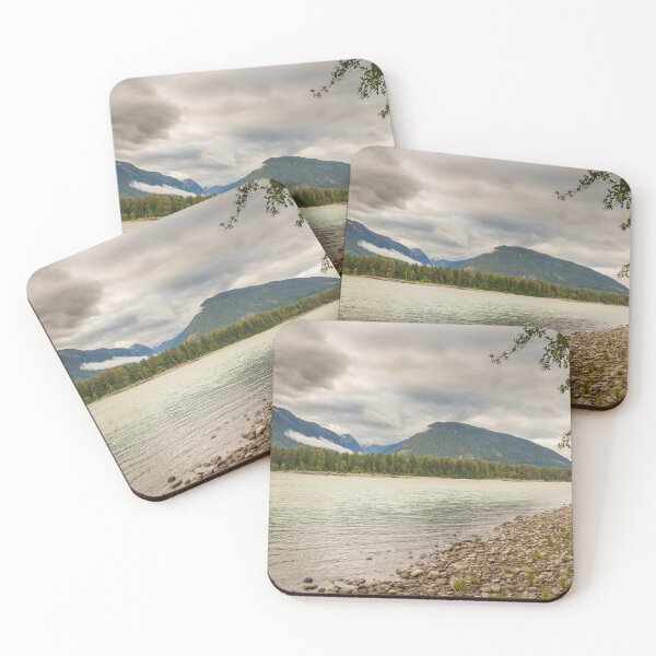 Item preview, The Skeena River at Shames Mountain on a cloudy day in the summer, in British Columbia, Canada. designed and sold by SnapTPhotograph.