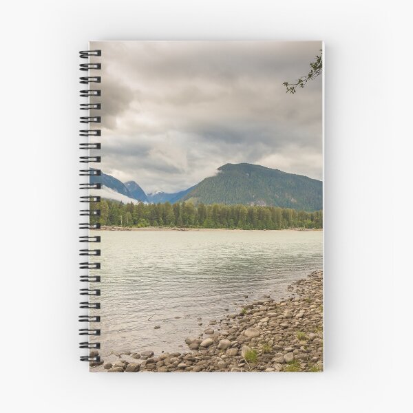 Item preview, The Skeena River at Shames Mountain on a cloudy day in the summer, in British Columbia, Canada. designed and sold by SnapTPhotograph.