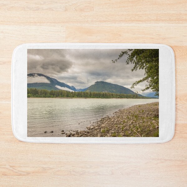 Item preview, The Skeena River at Shames Mountain on a cloudy day in the summer, in British Columbia, Canada. designed and sold by SnapTPhotograph.
