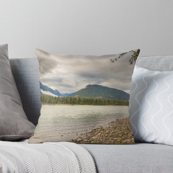 Item preview, The Skeena River at Shames Mountain on a cloudy day in the summer, in British Columbia, Canada. designed and sold by SnapTPhotograph.