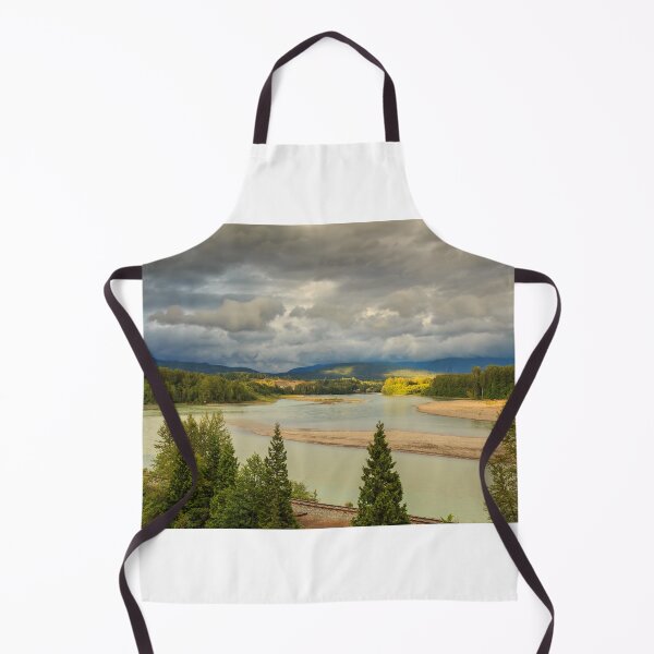 Item preview, Looking upstream on the Skeena River towards Terrace, beside the CN Railway Line. designed and sold by SnapTPhotograph.