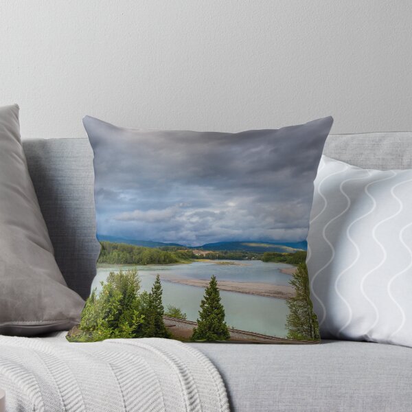 Item preview, Looking upstream on the Skeena River towards Terrace, at the Kalum River confluence, beside the CN Railway Line. designed and sold by SnapTPhotograph.
