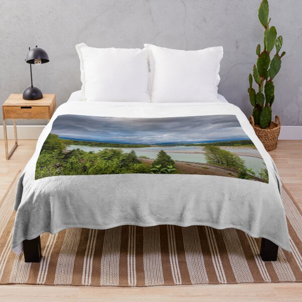 Item preview, Looking upstream on the Skeena River towards Terrace, at the Kalum River confluence, beside the CN Railway Line. designed and sold by SnapTPhotograph.