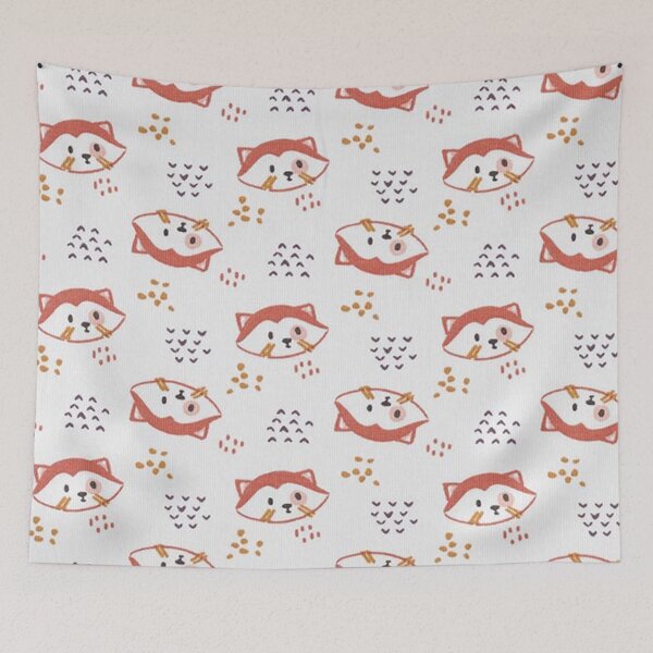 Item preview, Red - white panda head cotton jersey designed and sold by jwebmarket.