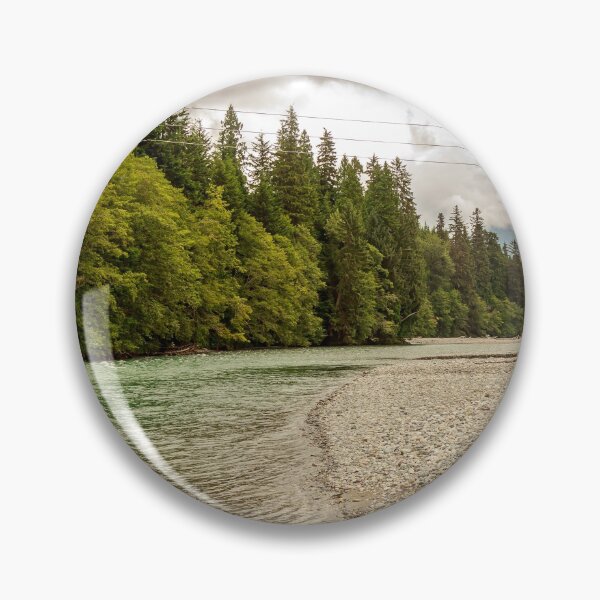 Item preview, Upper Kitimat River, glacial green river, on a cloudy summer day. designed and sold by SnapTPhotograph.