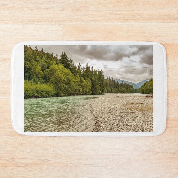 Item preview, Upper Kitimat River, glacial green river, on a cloudy summer day. designed and sold by SnapTPhotograph.