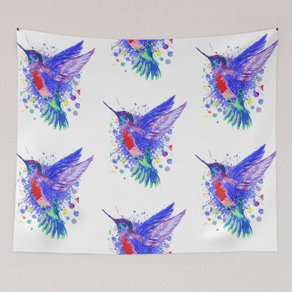 Aperçu de l'œuvre Colibri - oiseau colibri - aquarelles créée et vendue par BabyYodaSticker.