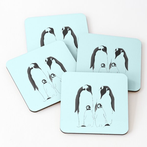 Item preview, Family of 4 penguins (blue) designed and sold by Artthensleep.