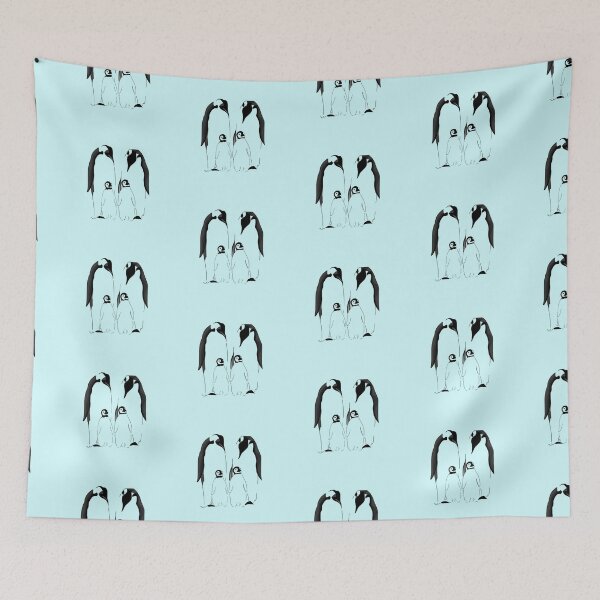 Item preview, Family of 4 penguins (blue) designed and sold by Artthensleep.