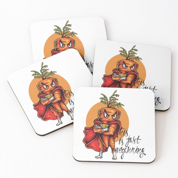 Item preview, This is Just Veganning Carrot Vegan Superhero Foodie Vegetable  designed and sold by ProjectX23.