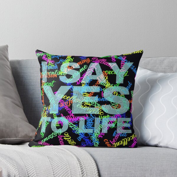 Item preview, I say YES to life, word cloud typography design! designed and sold by Henri Vellart.