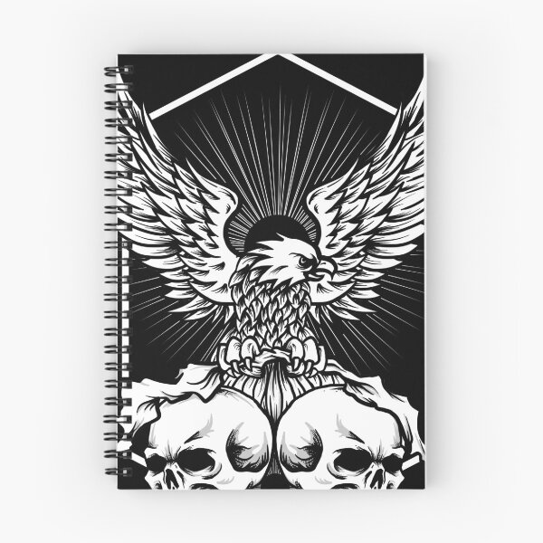 Item preview, Eagle And Skull In Black And White designed and sold by FoxLand.